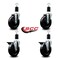 Service Caster 5'' Hard Rubber Wheel Swivel 1-1/2'' Expand Stem Caster Set 2 Brakes, 4PK SCC-EX20S514-HRS-2-PLB-2-112 - alternate 3